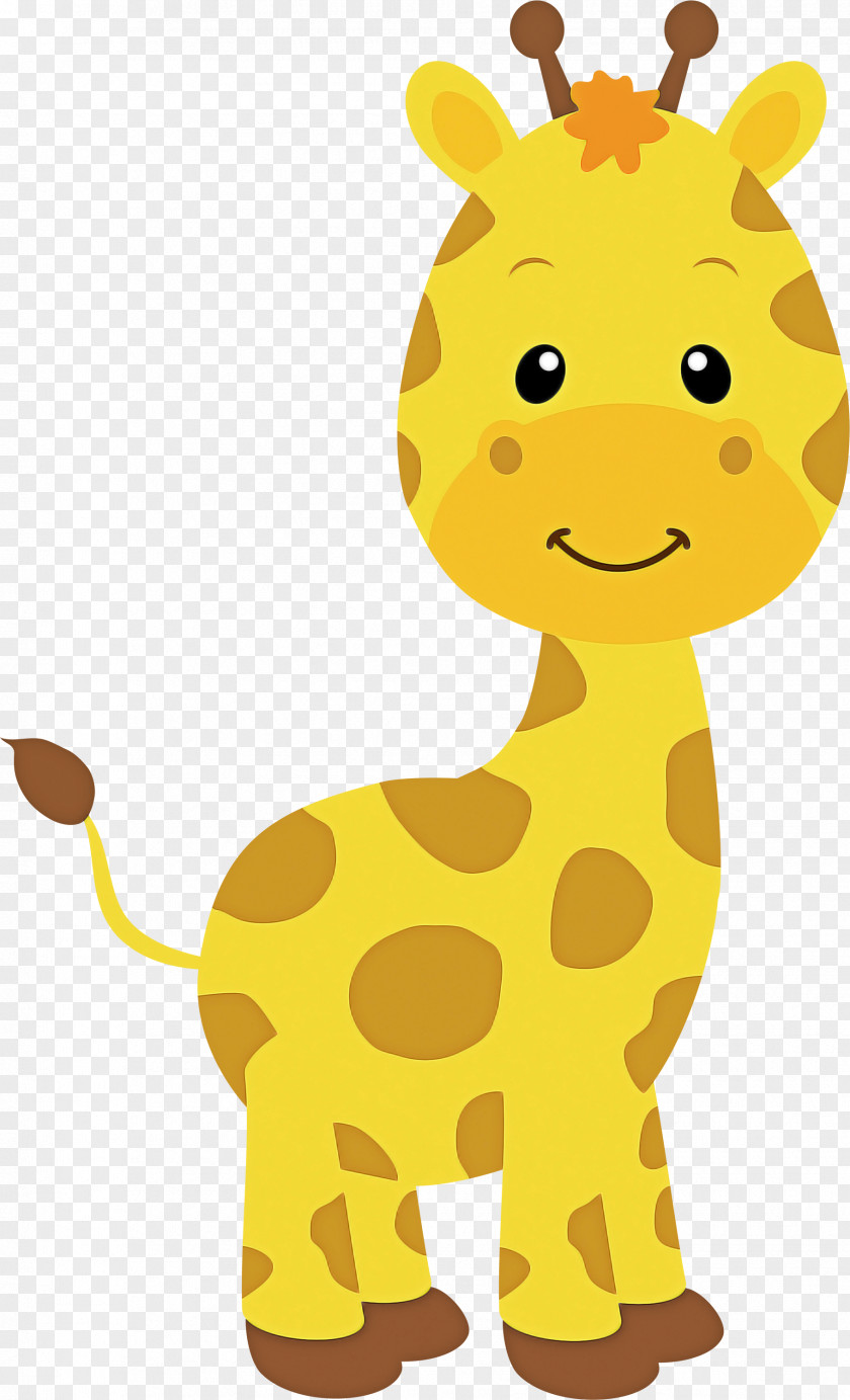 Giraffe Giraffidae Yellow Animal Figure Cartoon PNG
