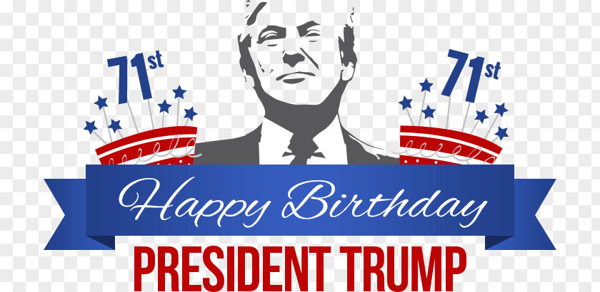 Happy National Day Donald Trump President Of The United States Birthday Cake PNG