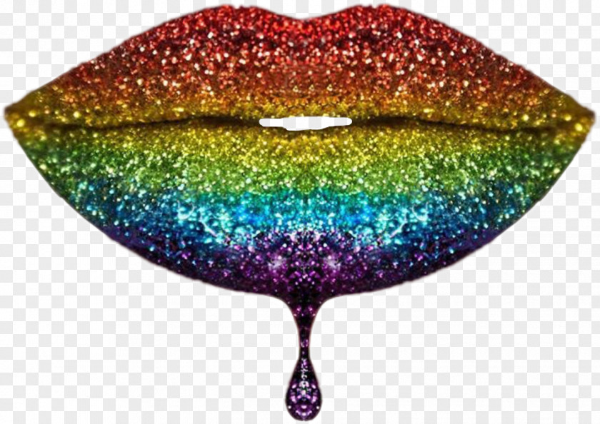 Rainbow Lipstick Nail Color PNG