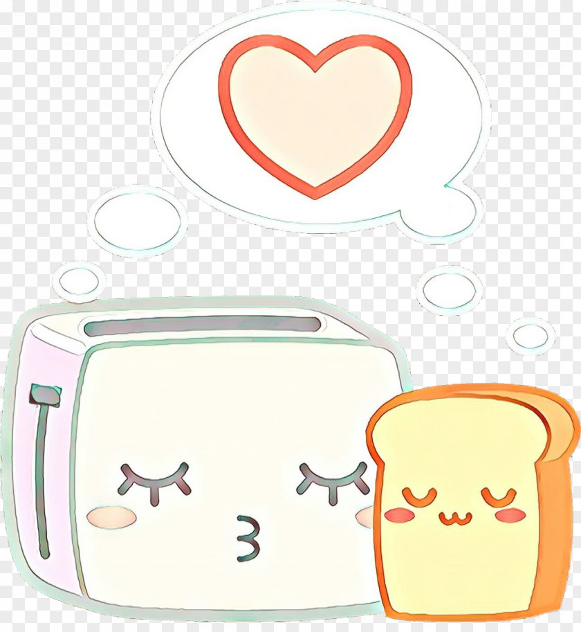 Smile Heart Cartoon Toaster Love PNG