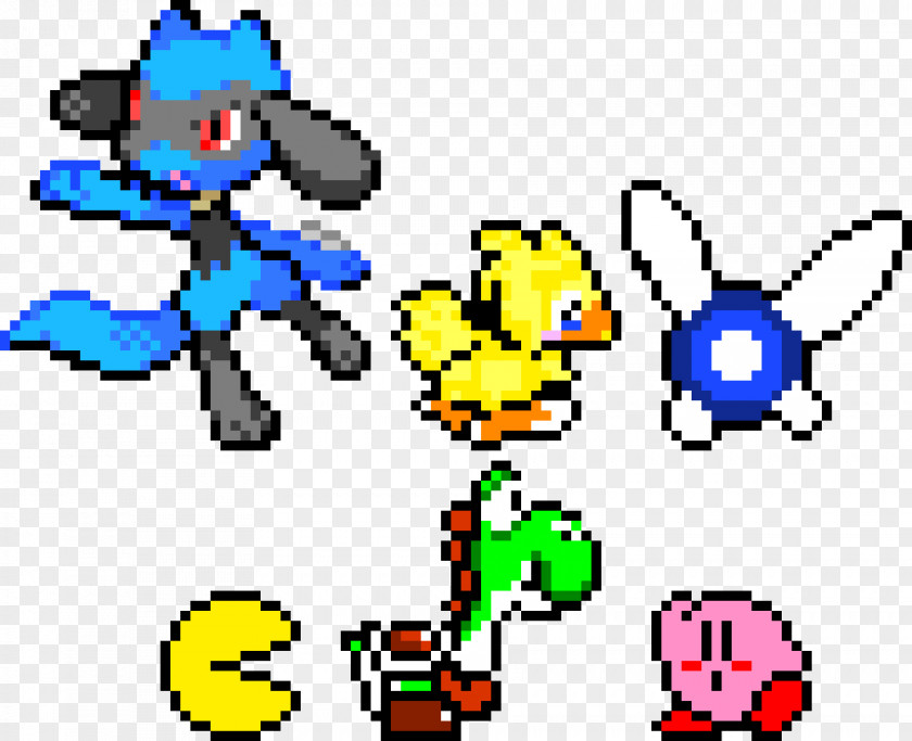 Video Game Pixel Art Riolu Lucario Pokémon PNG
