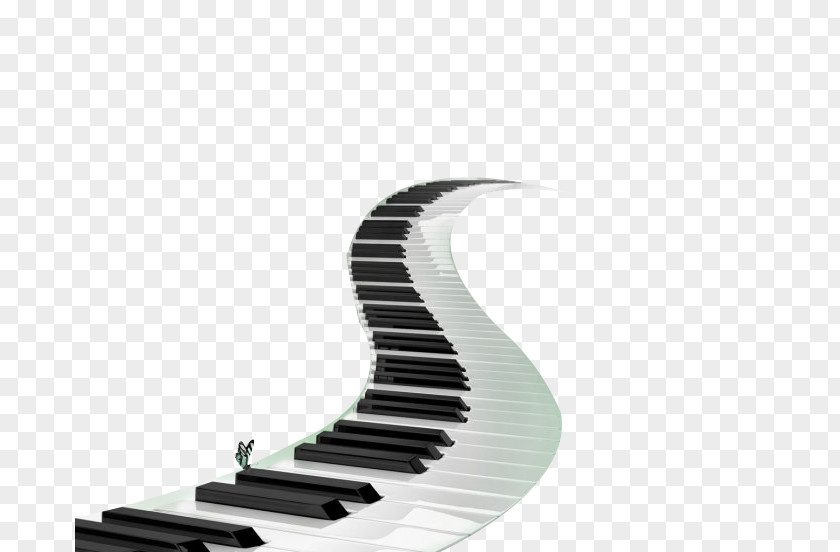 Black And White Piano Keys Player Musical Keyboard Note PNG