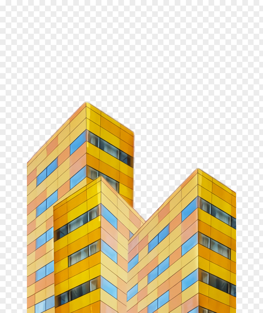 Commercial Building Facade Orange PNG