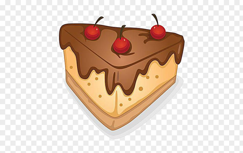 Cartoon Chocolate Cake Material Birthday Icing Cream Bakery PNG