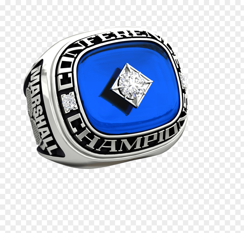Cup Ring Cobalt Blue Silver Emblem PNG