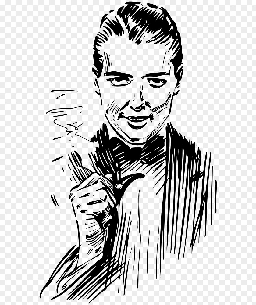 Man Smoking Drawing Download Clip Art PNG