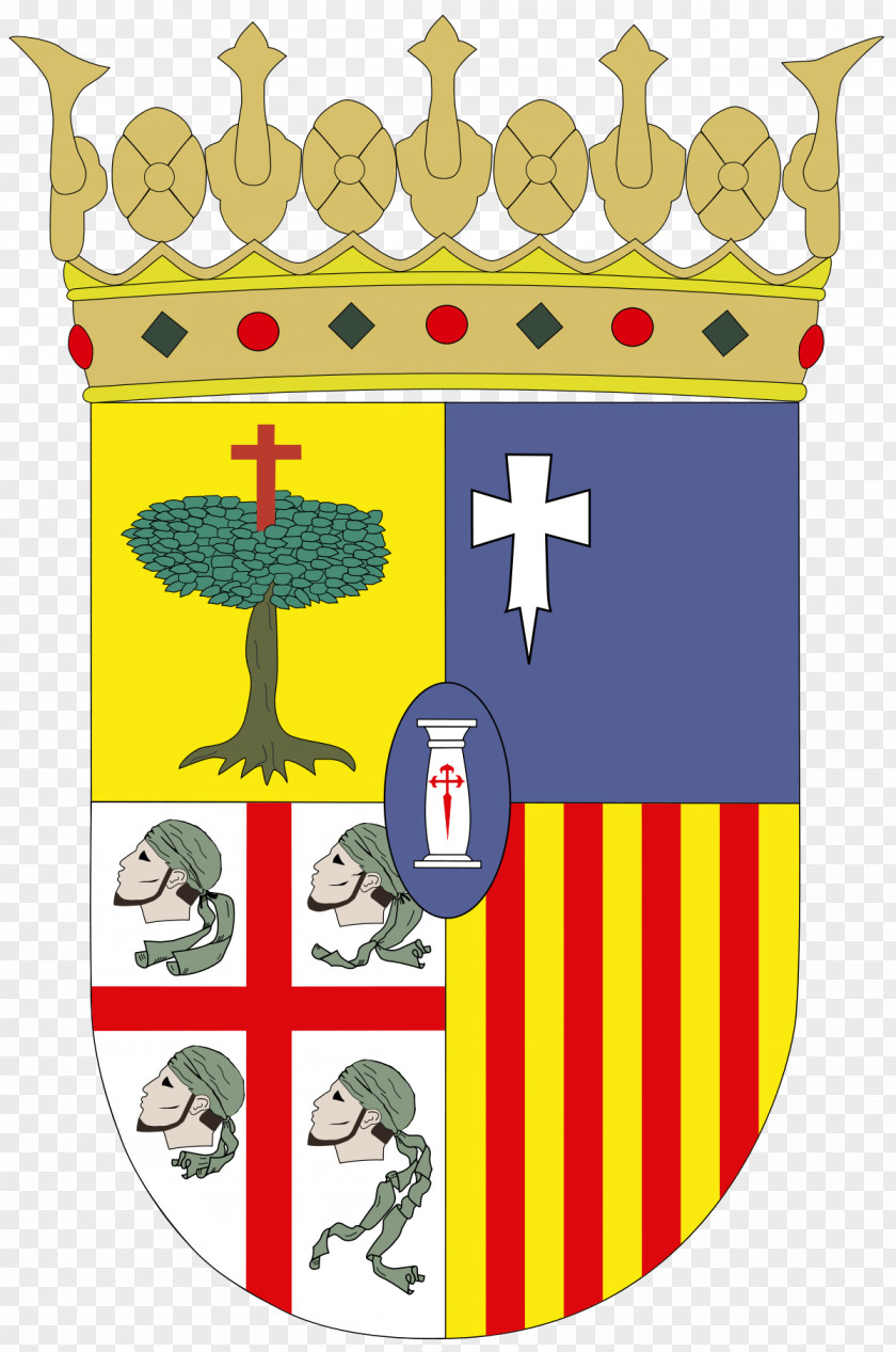 Province Of Zaragoza Kingdom Aragon Coat Arms The Crown Escutcheon PNG