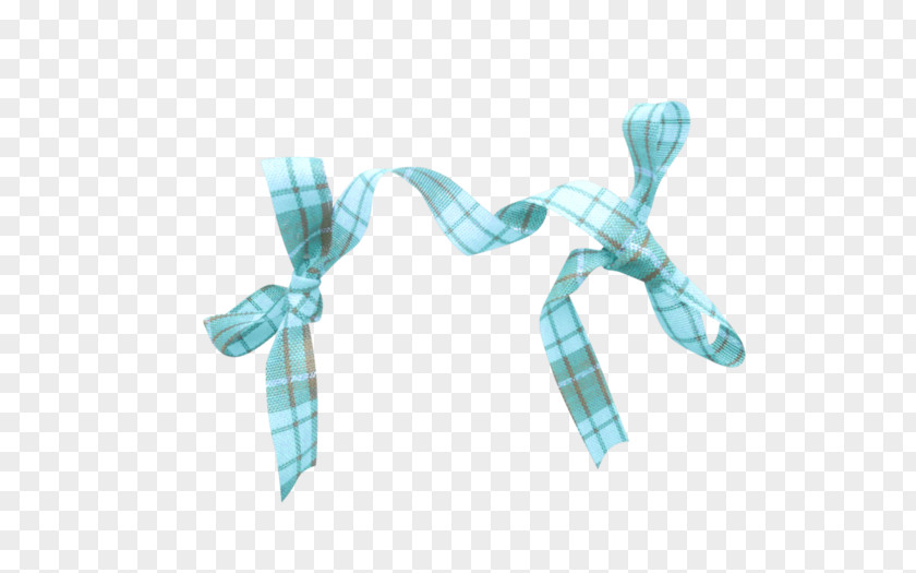 Ribbon Hair Tie Turquoise PNG
