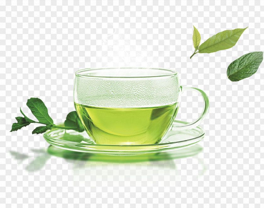 A Cup Of Green Tea Juice Matcha Longjing PNG