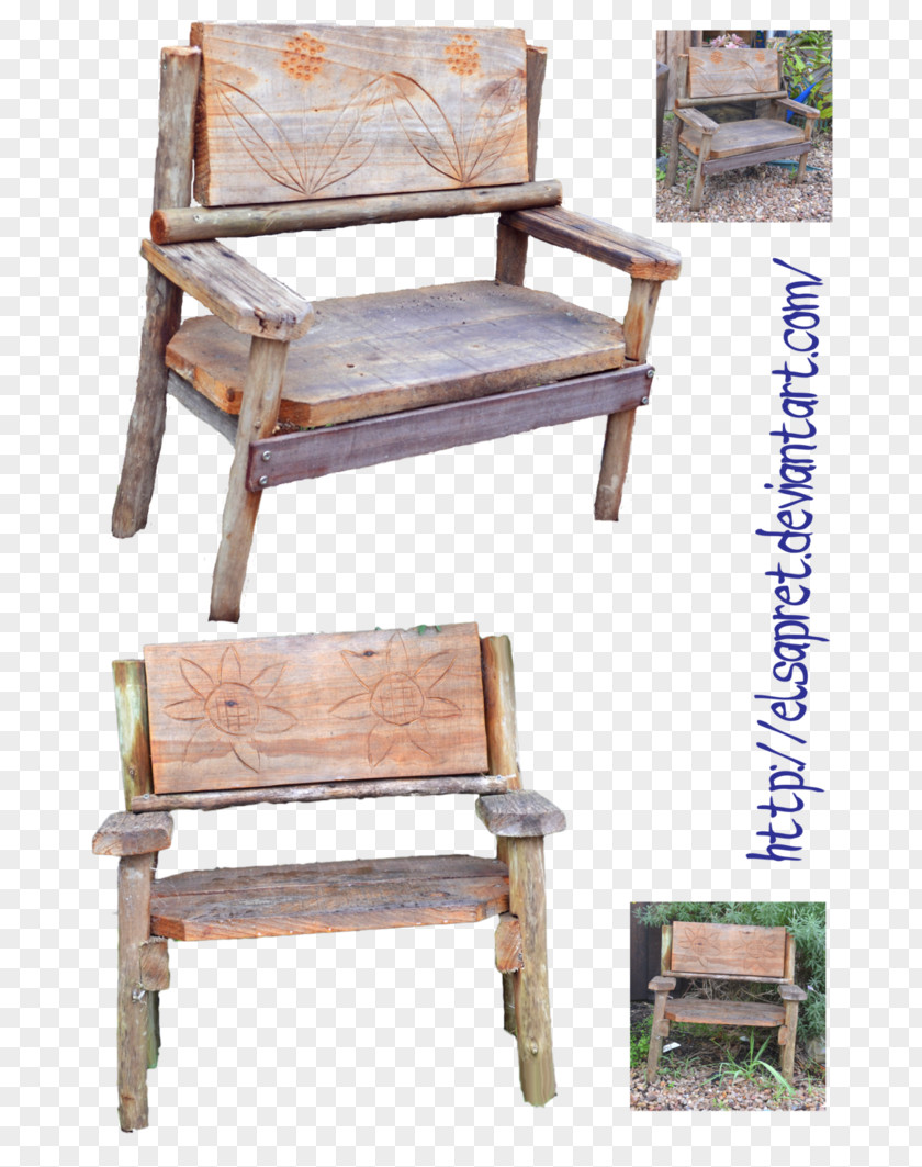 Bench Garden Furniture Chair Wood PNG