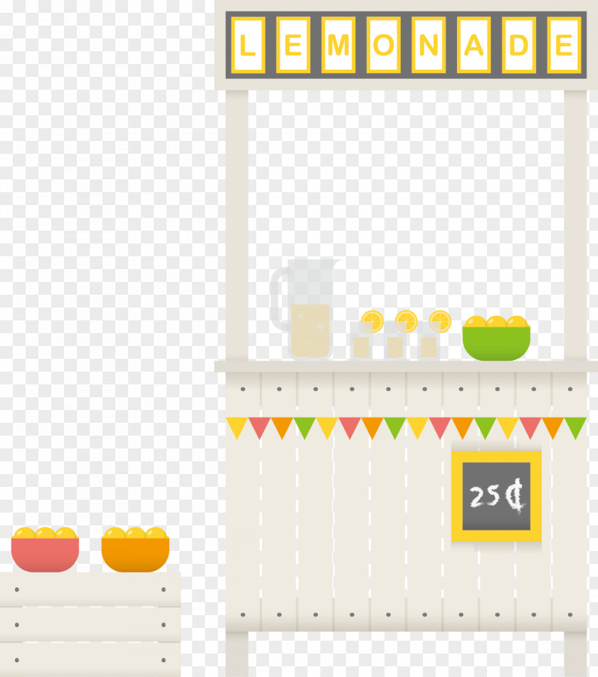 Cartoon Lemonade Booth Flea Market PNG