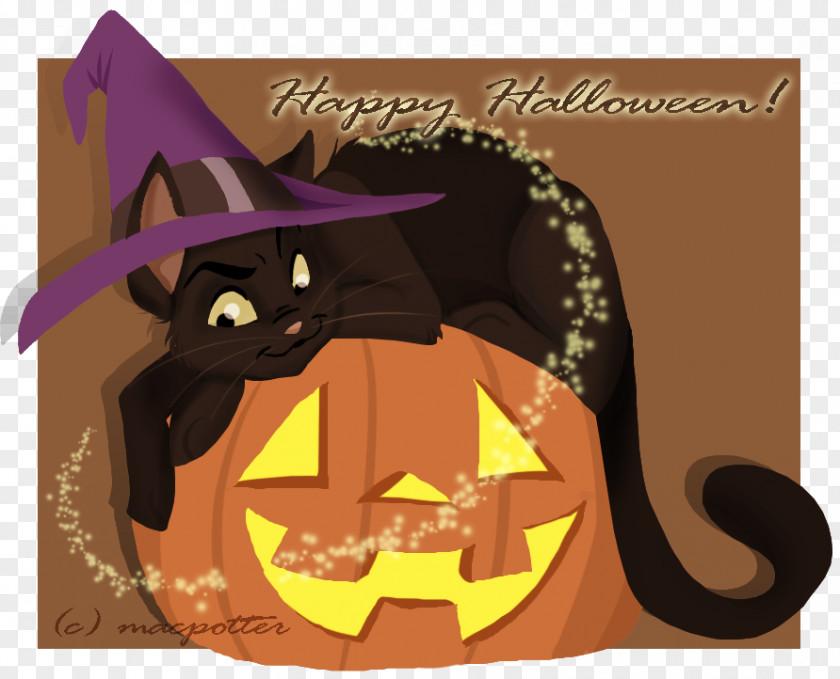 Cat Illustration Cartoon Halloween Font PNG