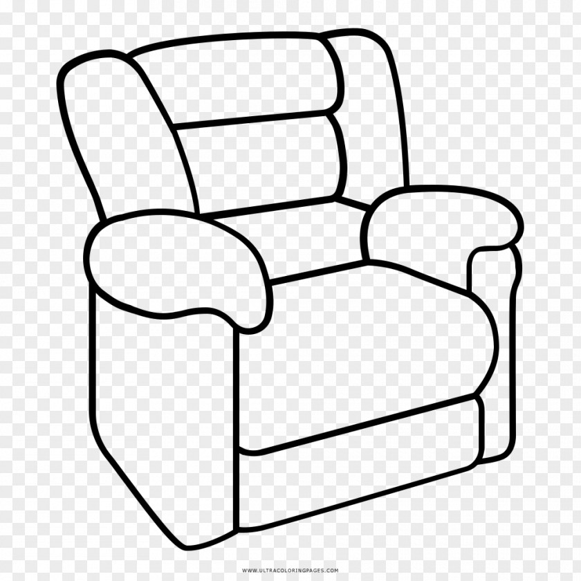 Sofa Coloring Chair Recliner Couch Drawing Fauteuil PNG