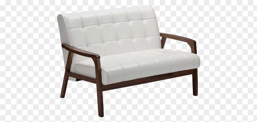 Wooden Sofa Parchment Faux Leather (D8568) Couch Loveseat Jet (D8479) PNG