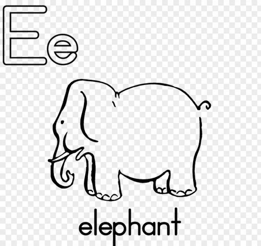 Açai Coloring Book Letter Case Elephant Drawing PNG