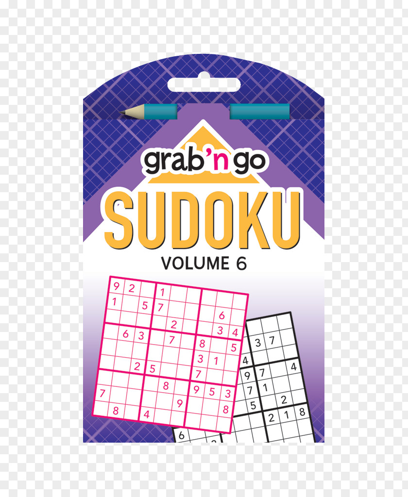Book Grab 'n Go Puzzles Sudoku: Cardinal-sapphire Edition Apple-vermillion N Sudoku Paperback Brand PNG
