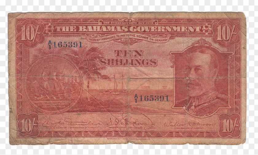 Foreign Currency Banknote Bahamas Money Waterlow And Sons PNG