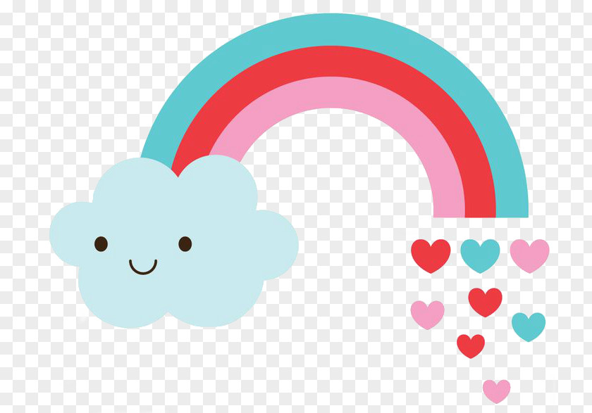 Rainbow Blessing Cloud PNG