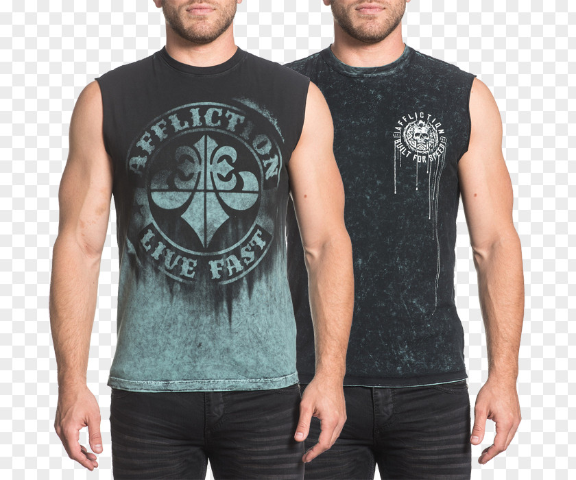 T-shirt Sleeveless Shirt Affliction Clothing PNG