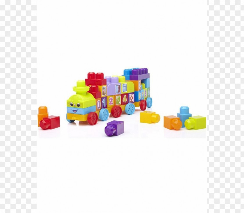 Train Toy Block Mega Bloks First Builders 123 Learning Brands 1-2-3 Train! PNG