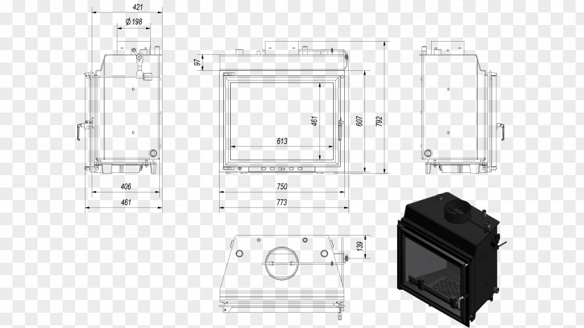 Water Shutting Fireplace Insert Plate Glass Palenisko Radiator PNG