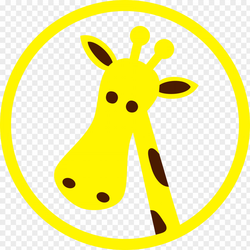 Yellow Giraffe Clip Art PNG