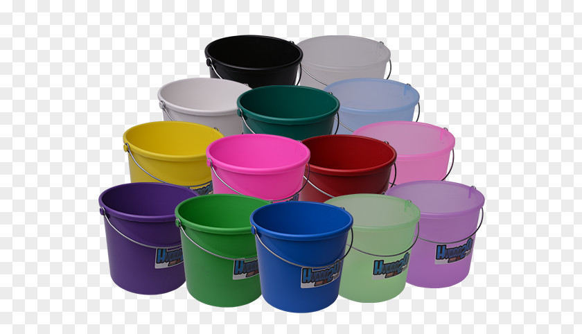 Bucket Of Water Plastic Pail Quart Liter PNG