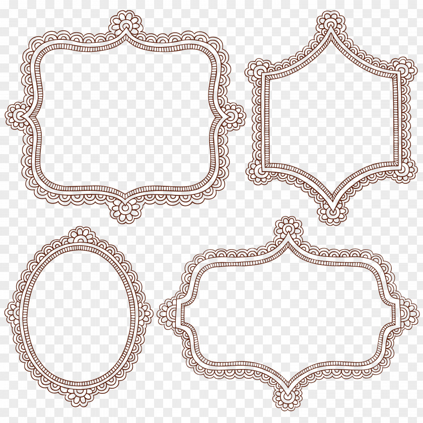 Simple Ham Pattern Shading Vector Material Henna Royalty-free Picture Frame Stock Photography PNG