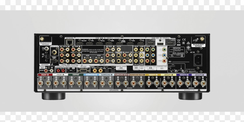 DENON AVR-X6400H 11.2 Kanalų AV Resyveris Receiver Denon AVR X6400H Audio PNG