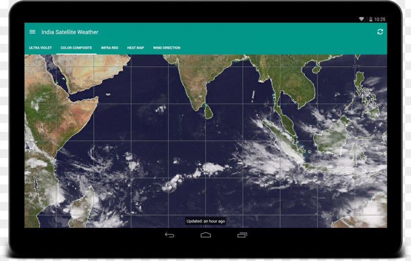 India Satellite Imagery Weather Map PNG