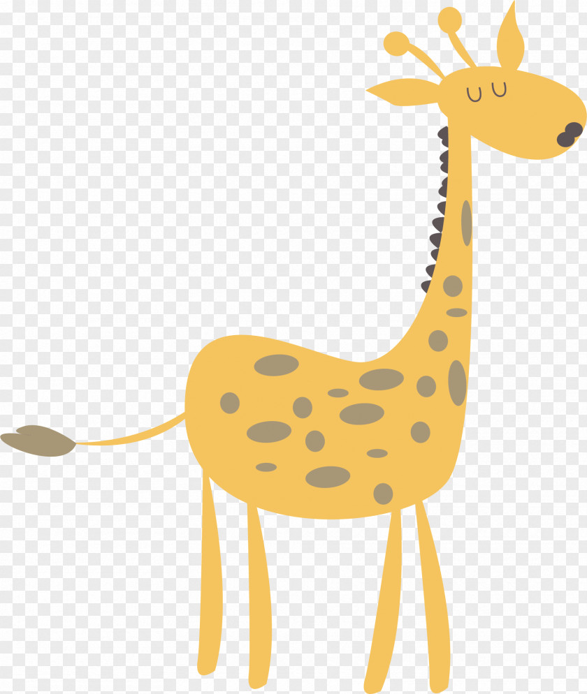 Vector Cute Giraffe Northern Euclidean PNG
