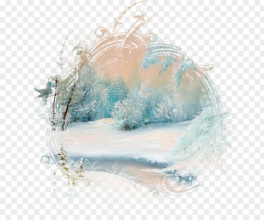 Winter Painter Art Landscape Painting PNG