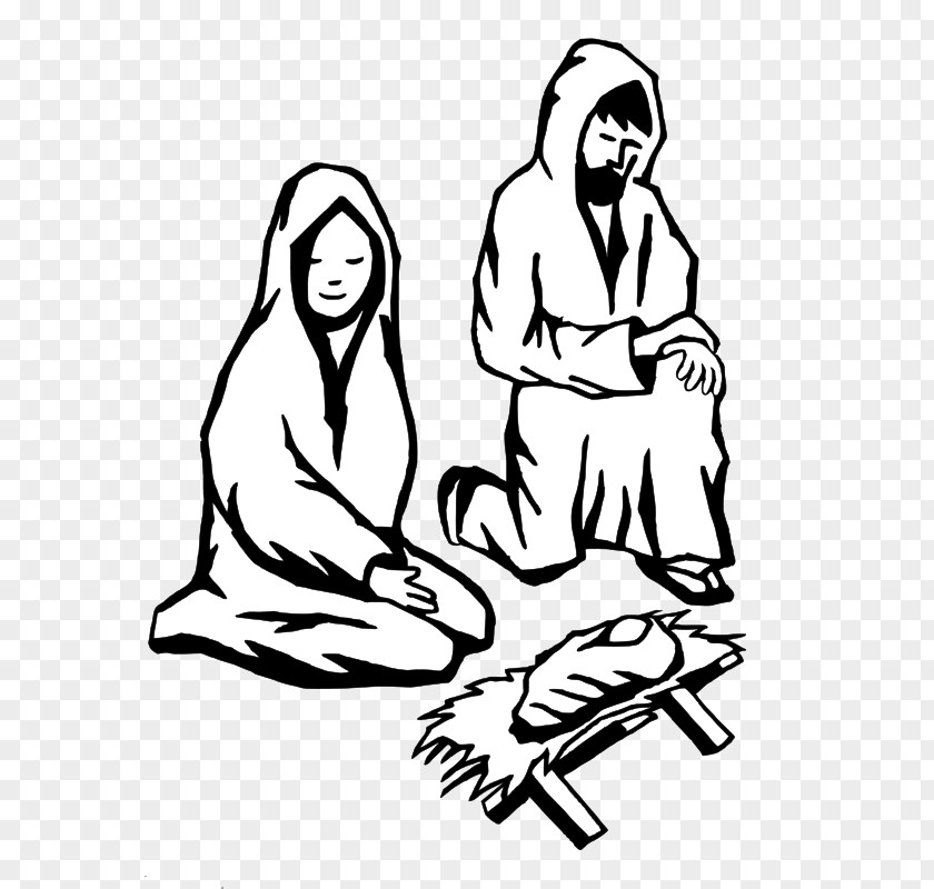 Christmas Nativity Scene Child Coloring Book Clip Art PNG
