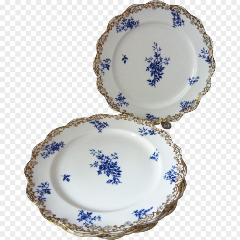Plate Royal Doulton Flow Blue Bone China Tableware PNG