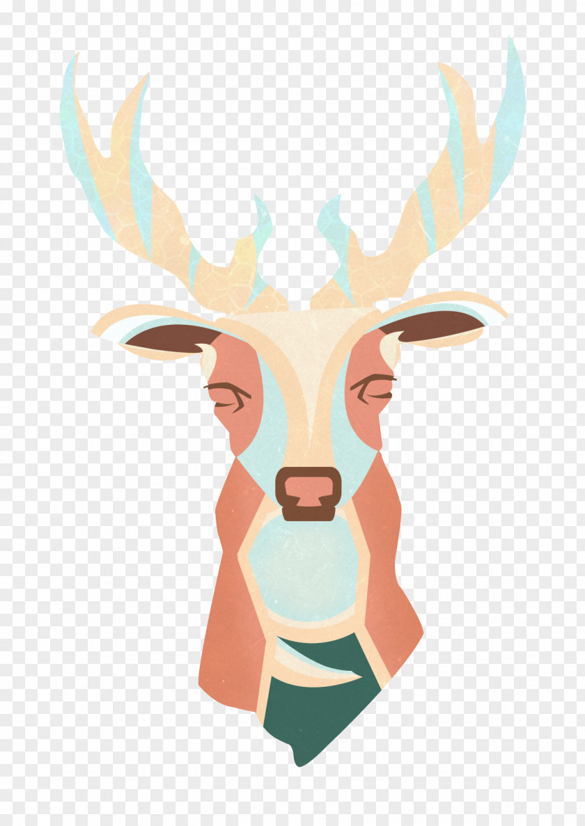 Reindeer Illustration Clip Art Nose Antler PNG