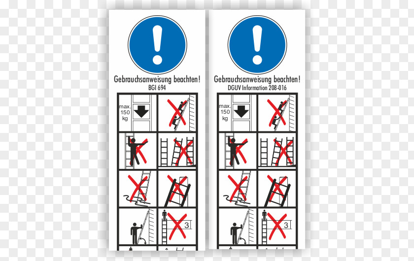 Ladder Product Manuals Prüfplakette EN 131 Information PNG