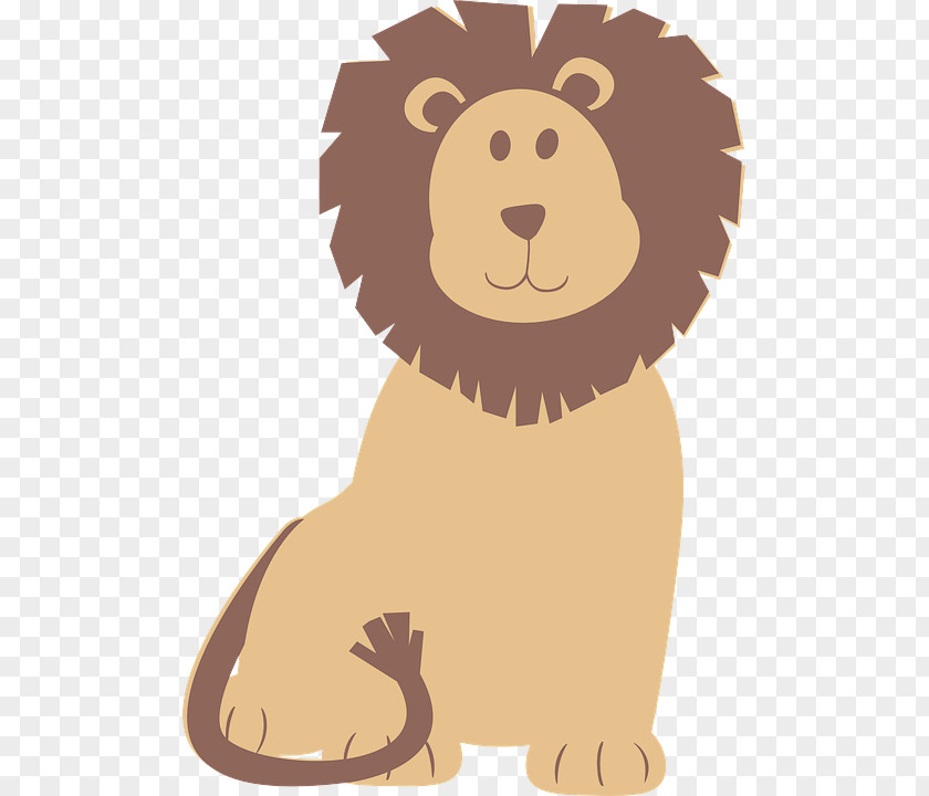 Lion Cartoon Brown Animal Figure Bear PNG