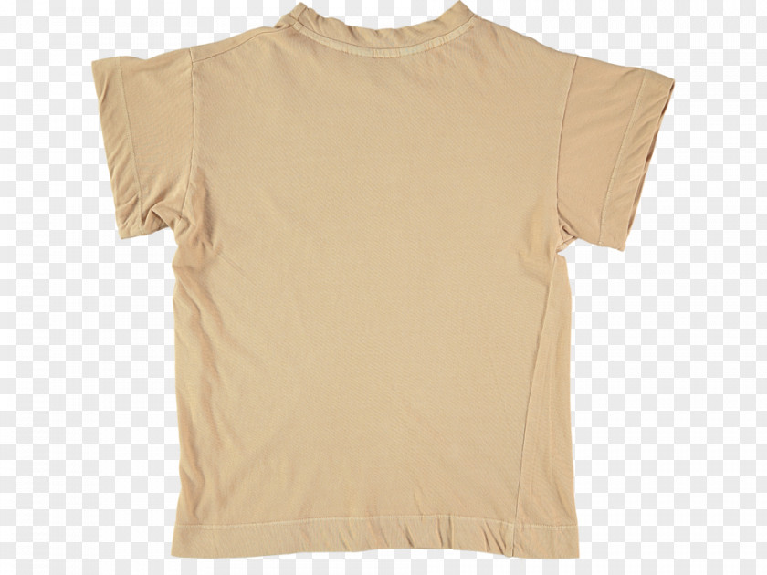 T-shirt Sleeve Shoulder Blouse Beige PNG