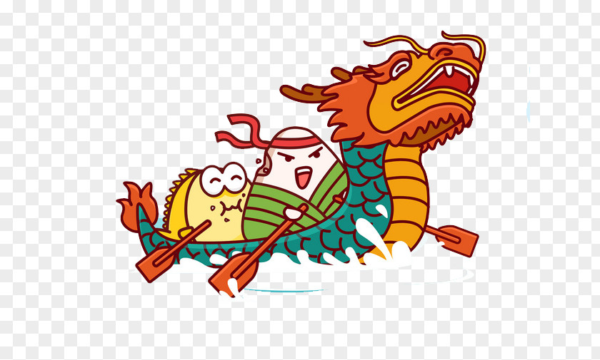 Cartoon Dumplings Dragon Boat Zongzi Festival Bateau-dragon PNG
