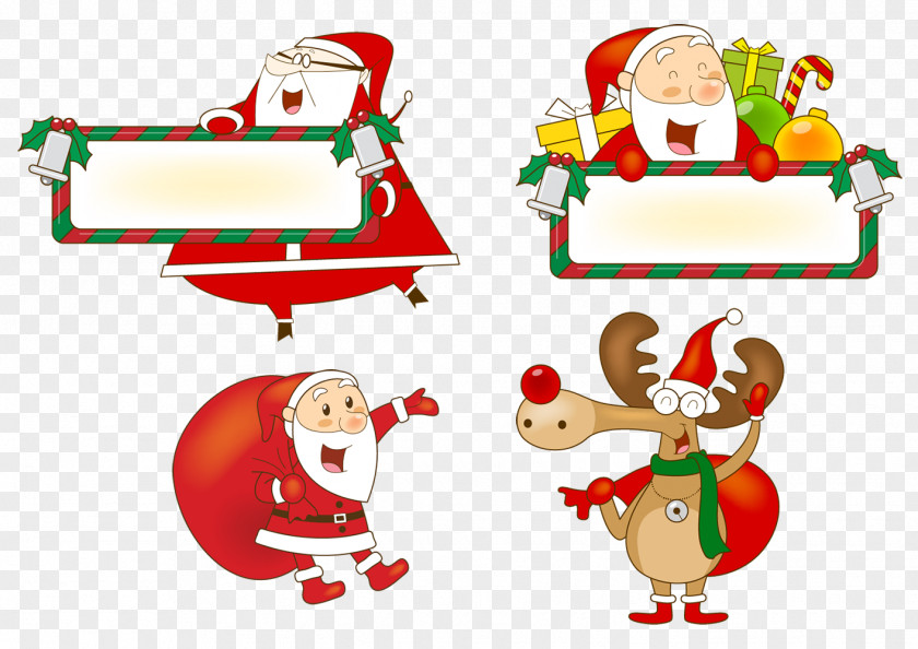Cartoon Santa Claus Christmas Ornament Clip Art PNG