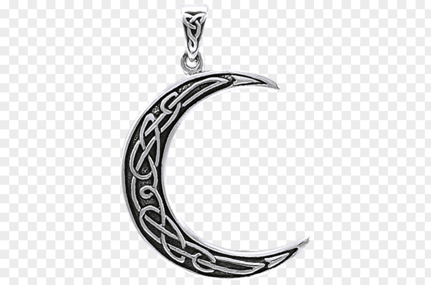 Celtic Moon Knot Triquetra Celts Necklace PNG