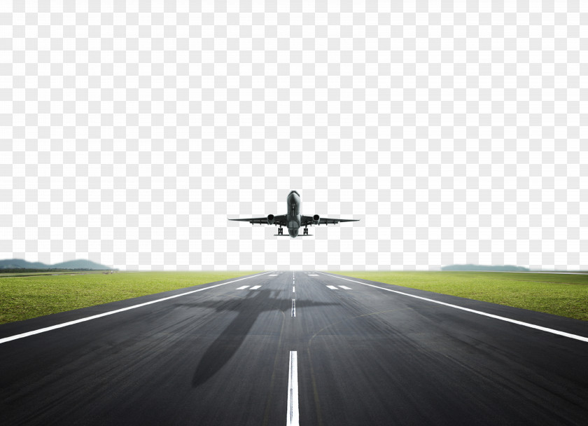 Runway Take Off The Plane HD Picture Car Airplane Highway Road Wallpaper PNG