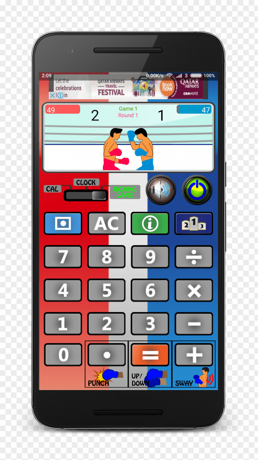 Boxing Player Feature Phone Smartphone Handheld Devices Numeric Keypads Calculator PNG