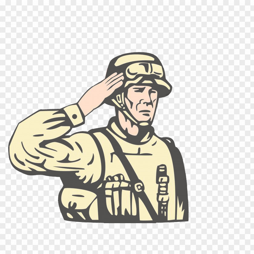 Foreign Soldiers Salute The Army United States Royalty-free Military Soldier Illustration PNG