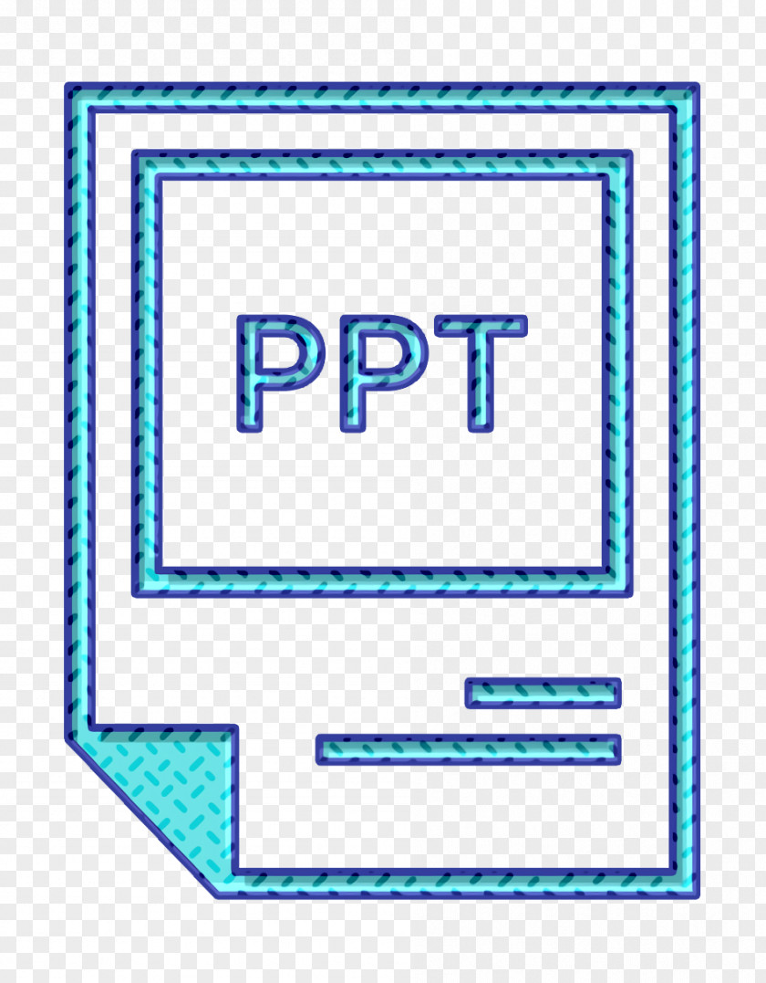 Rectangle Electric Blue File Icon Ppt Pptextention PNG