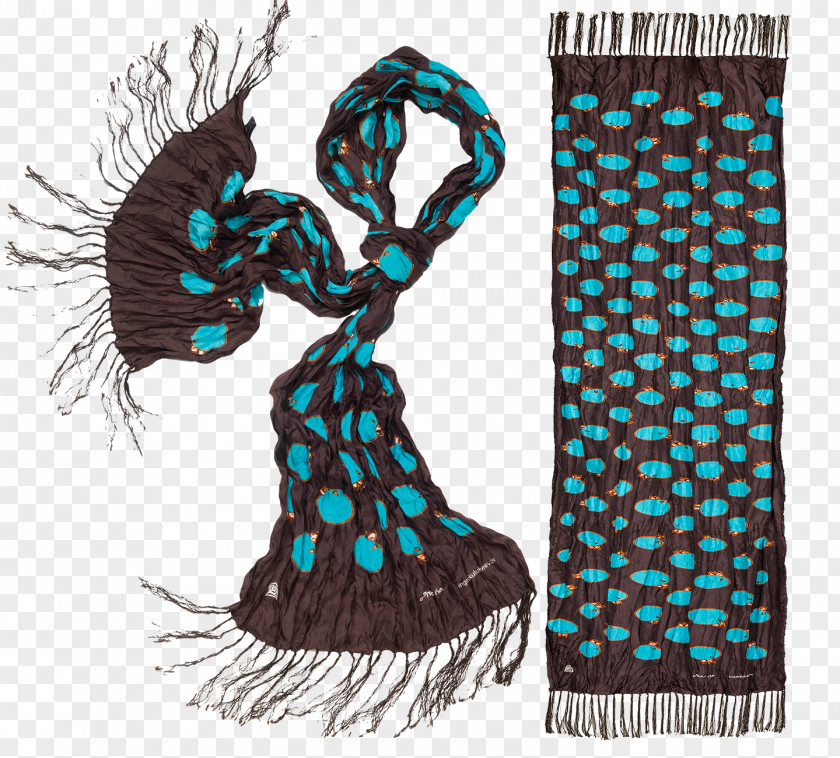 Silk Textile Inuit Art Eskimo Scarf PNG