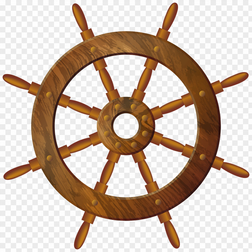 Wooden Wheel Transparent PNG Clip Art Image Ship's Steering PNG