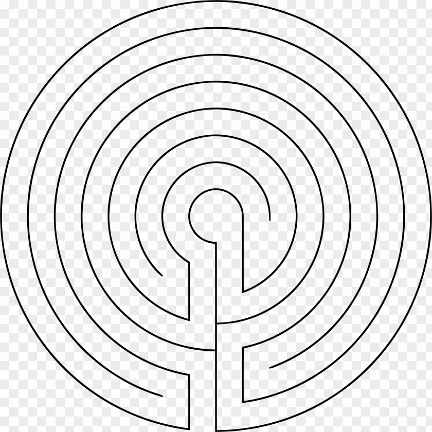 Labyrinth Maze Concentric Objects Drawing PNG