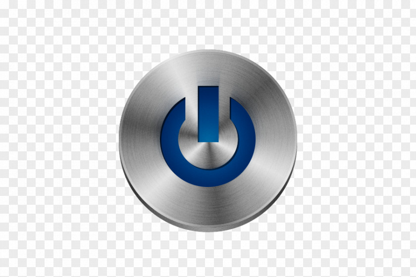 POWER Kleaka Electric Metal Power Symbol Button PNG