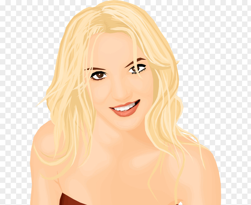 Britney Spears Blond Hair Coloring Eyebrow Long PNG